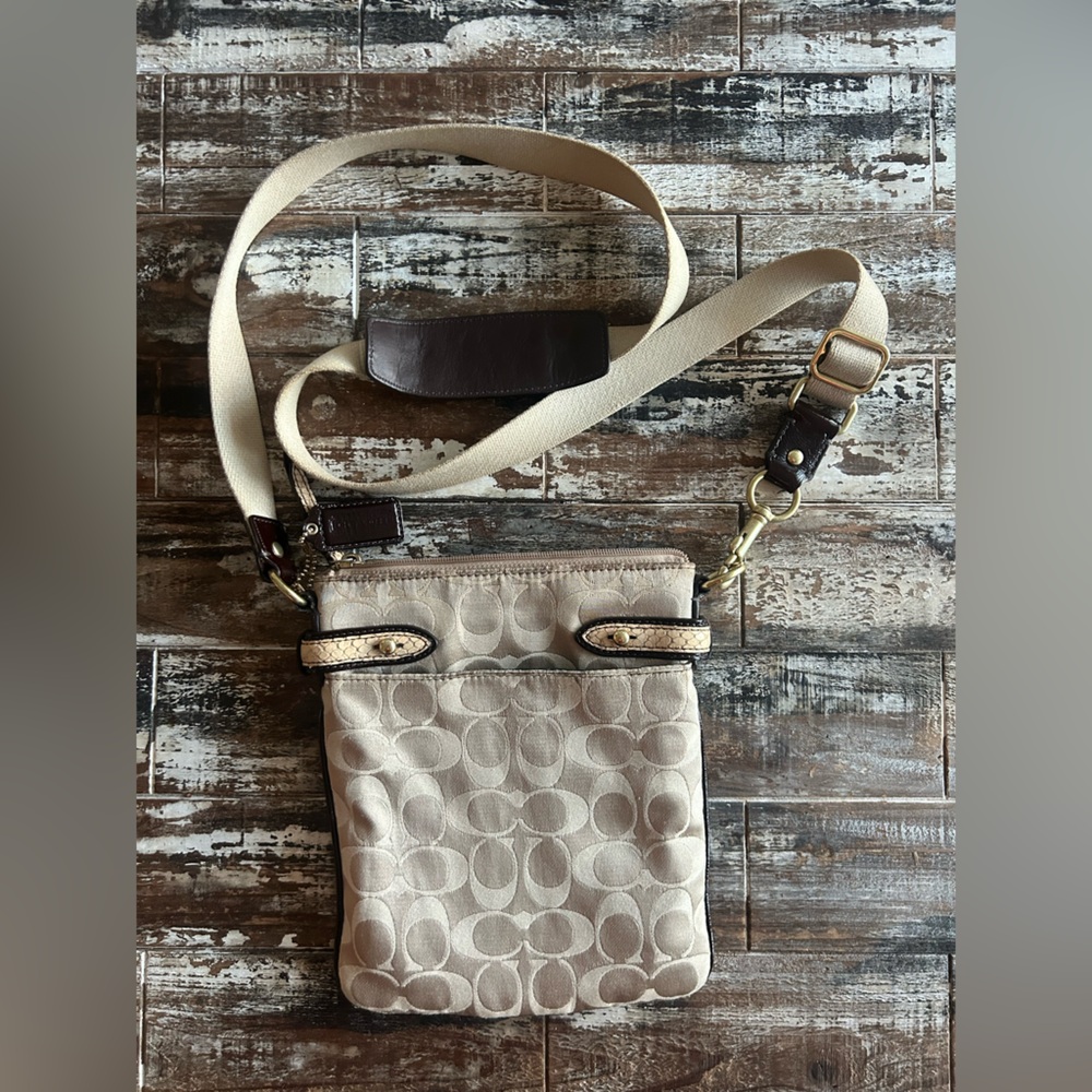 Coach Colette Signature Python Snakeskin Print Sa… - image 4